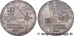 PORTUGAL 200 Escudos la partition du Monde en 1494 1994 Lisbonne