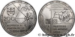 PORTUGAL 200 Escudos la partition du Monde en 1494 1994 Lisbonne