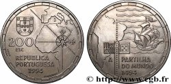 PORTUGAL 200 Escudos la partition du Monde en 1494 1994 Lisbonne