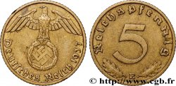 ALLEMAGNE 5 Reichspfennig aigle surmontant une swastika 1937 Muldenhütten - E