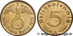 ALEMANIA 5 Reichspfennig aigle surmontant une swastika 1938 Berlin