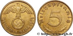 ALEMANIA 5 Reichspfennig aigle surmontant une swastika 1939 Berlin