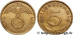 ALEMANIA 5 Reichspfennig aigle surmontant une swastika 1939 Berlin