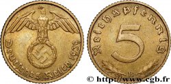 ALLEMAGNE 5 Reichspfennig aigle surmontant une swastika 1939 Vienne - B