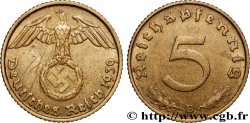 DEUTSCHLAND 5 Reichspfennig aigle surmontant une swastika 1939 Vienne - B