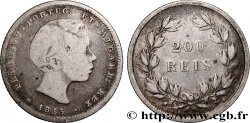 PORTUGAL 200 Réis Pierre V (Pedro) tête d’enfant 1855 