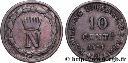 ITALY - KINGDOM OF ITALY - NAPOLEON I 10 Centesimi 1811/0 Milan