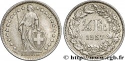 SUISSE 1/2 Franc Helvetia 1957 Berne