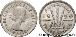 AUSTRALIEN 3 Pence Elisabeth II 1959 Melbourne SS/VZ 