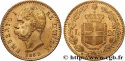 GOLD, PALLADIUM & PLATINUM INVESTMENT 20 Lire Umberto Ier 1882 Rome
