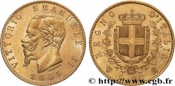 OR, PALLADIUM ET PLATINE INVESTISSEMENT 20 Lire Victor Emmanuel II  1865 Turin
