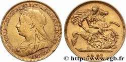 OR, PALLADIUM ET PLATINE INVESTISSEMENT 1/2 Souverain Victoria vieille tête 1897 Londres