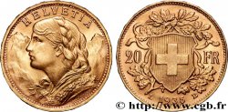 GOLD, PALLADIUM & PLATINUM INVESTMENT 20 Francs  Vreneli  1935 Berne