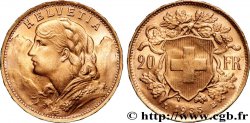 OR, PALLADIUM ET PLATINE INVESTISSEMENT 20 Francs  Vreneli  1935 Berne