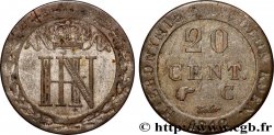 GERMANY - KINGDOM OF WESTPHALIA 20 Cent. monogramme de Jérôme Napoléon 1812 Cassel - C