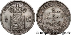 NETHERLANDS INDIES 1/4 Gulden 1858 Utrecht