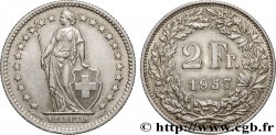 SUISSE 2 Francs Helvetia 1957 Berne