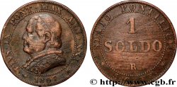 VATICAN ET ÉTATS PONTIFICAUX 1 Soldo Pie IX an XXI buste large 1867 Rome