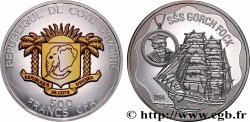 CÔTE D IVOIRE 500 Francs CFA Proof Voilier Gorch Fock 2014 