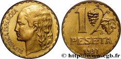 ESPAGNE 1 Peseta monnayage républicain 1937 Castellón de la Plana