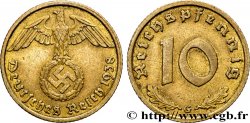 GERMANY 10 Reichspfennig aigle surmontant une swastika 1938 Karlsruhe - G
