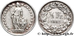 SWITZERLAND 1/2 Franc Helvetia 1882 Berne