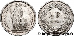 SWITZERLAND 1/2 Franc Helvetia 1894 Berne