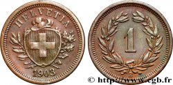 SWITZERLAND 1 Centime (Rappen) Croix Suisse 1903 Berne - B