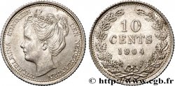 NETHERLANDS 10 Cents Reine Wilhelmine 1904 Utrecht