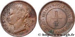 MALAISIE - ÉTABLISSEMENTS DES DÉTROITS 1/4 Cent Straits Settlements Victoria 1899 