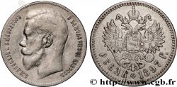 RUSSIA - NICHOLAS II 1 Rouble Nicolas II 1897 Bruxelles