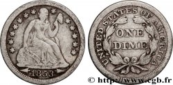 ÉTATS-UNIS D AMÉRIQUE 1 Dime (10 Cents) Liberté assise variété avec date encadrée par des flèches 1853 Philadelphie