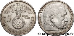 ALLEMAGNE 5 Reichsmark Maréchal Paul von Hindenburg 1939 Berlin