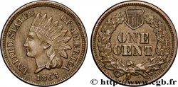 VEREINIGTE STAATEN VON AMERIKA 1 Cent tête d’indien 2e type 1863 Philadelphie