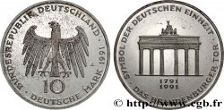 ALLEMAGNE 10 Mark Proof 200e anniversaire de l’inauguration de la Porte de Brandebourg 1991 Berlin