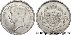 BELGIQUE 20 Franken (Francs) Albert Ier légende Flamande 1934 Bruxelles