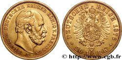 OR, PALLADIUM ET PLATINE INVESTISSEMENT 20 Mark Guillaume Ier, 2e type 1876 Berlin