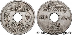 ÉGYPTE 5 Millièmes AH1333 1917 Bombay