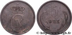DENMARK 5 Ore monogramme Christian IX 1898 Copenhague