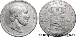 NETHERLANDS - KINGDOM OF THE NETHERLANDS - WILLIAM III 2 1/2 Gulden  1872 Utrecht