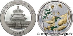 CHINA 10 Yuan Proof Panda colorisé 2005 