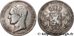 BELGIUM - KINGDOM OF BELGIUM - LEOPOLD I 2 1/2 Francs grosse tête nue  1849 Bruxelles