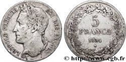 BELGIUM - KINGDOM OF BELGIUM - LEOPOLD I 5 Francs Léopold Ier, tête laurée 1834 Bruxelles