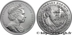 ÎLES FALKLAND 1 Crown Proof Charles Darwin 2007 Pobjoy Mint