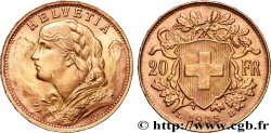 OR, PALLADIUM ET PLATINE INVESTISSEMENT 20 Francs  Vreneli  1935 Berne SUP 