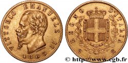 OR, PALLADIUM ET PLATINE INVESTISSEMENT 20 Lire Victor Emmanuel II 1863 Turin