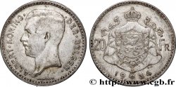 BELGIEN 20 Franken (Francs) Albert Ier légende Flamande 1934 Bruxelles