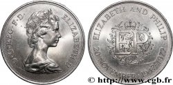 ROYAUME-UNI 25 New Pence (1 Crown) 25e anniversaire de mariage d’Elisabeth II 1972 Londres