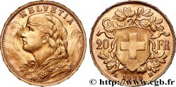 OR, PALLADIUM ET PLATINE INVESTISSEMENT 20 Francs  Vreneli  1935 Berne