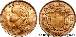 GOLD, PALLADIUM & PLATINUM INVESTMENT 20 Francs &nbsp;Vreneli&nbsp; 1935 Berne